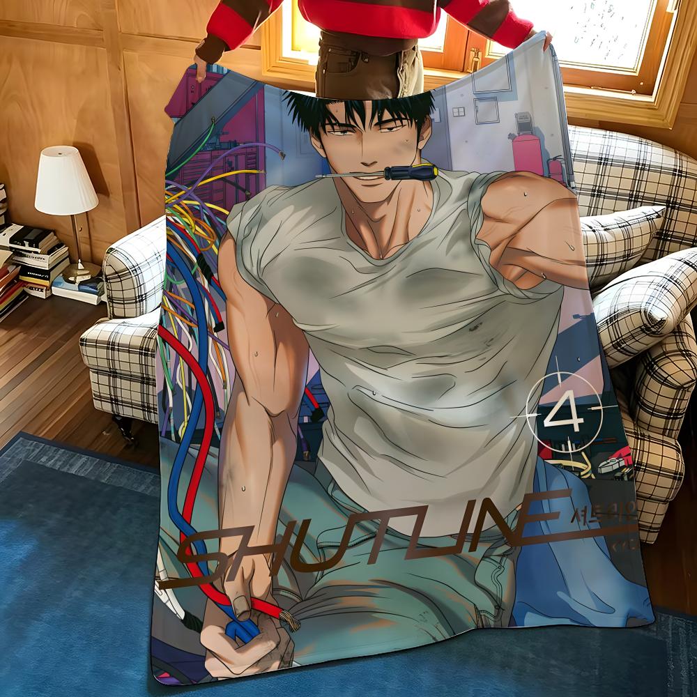 Comics S-Shut-t L-Line-ee Throw Flannel Cozy Print Blanket, Portable, Durable Machine Washable Cute Cool
