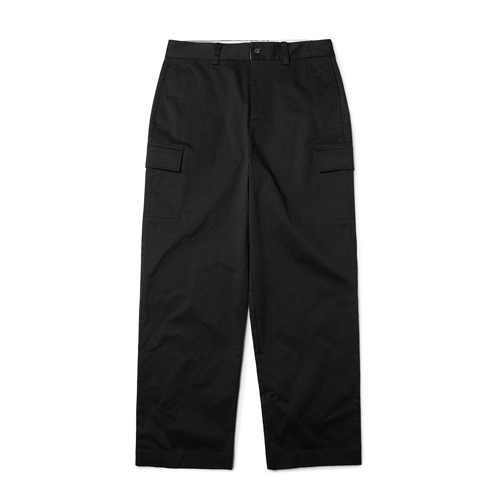 BROMPTON LONDON Cotton Cargo Pocket Detail Trousers - Black (P233Mpt227)