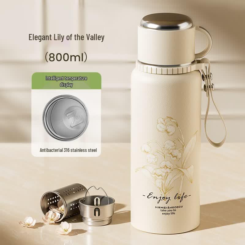 Youluo 316 Insulated Water Bottle with Tea Infuser
