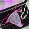 Thin Belt Underwear for Women Low Waist Mesh Seamless Panties Sweet Transparent Thong  Girl