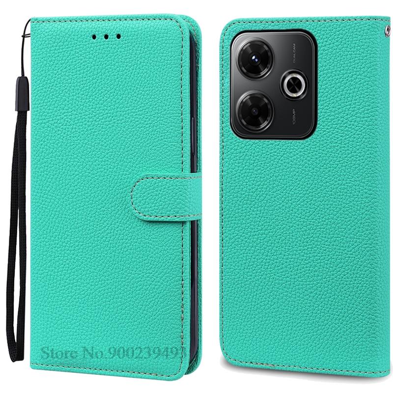 For Redmi 13X Case Leather Flip Wallet Cover For Xiaomi Redmi 13X Case Soft Silicone Book Cover For Redmi 13X Case Fundas