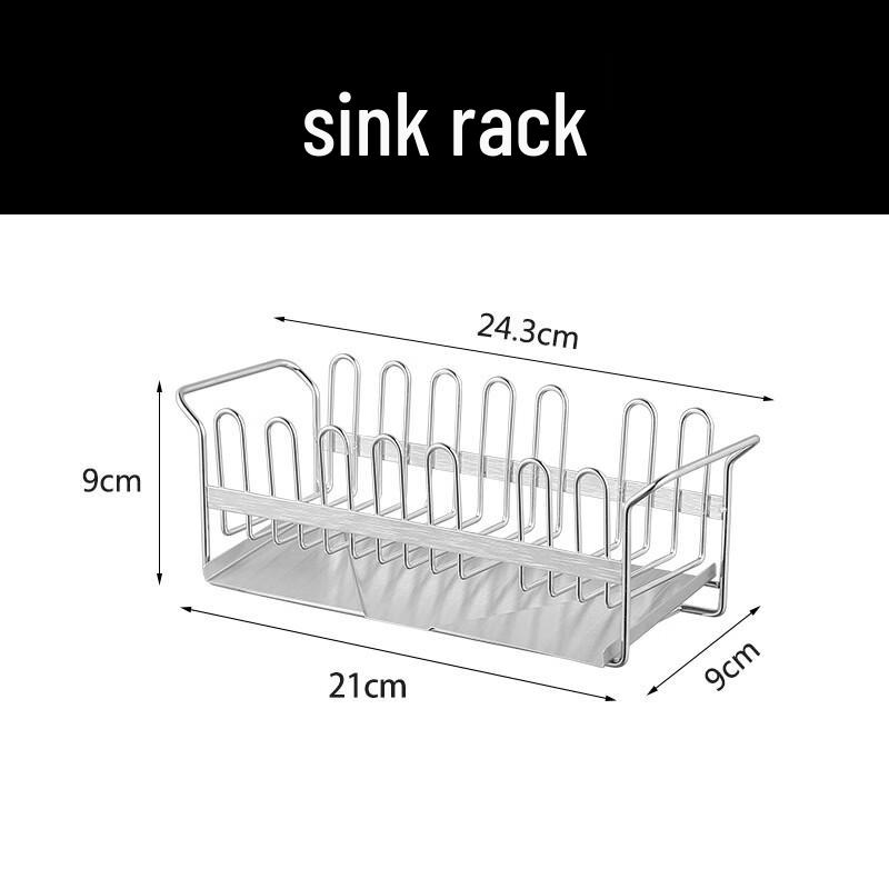 304 Stainless Steel Countertop Kitchen Sink Sponge Drain Rack
