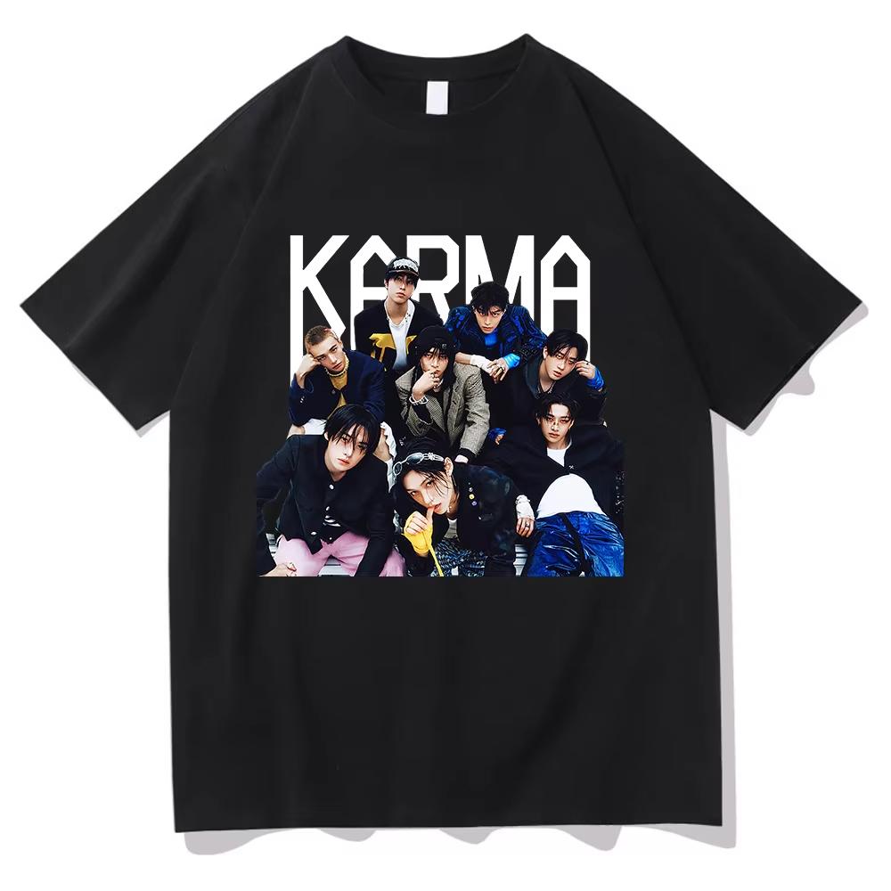 Album KARMA Tshirts 2026 New Song Ceremony Fashion Unisex/Women Clothing Unisex Cotton Short Sleeve Tops Graphic TShirt for Lover