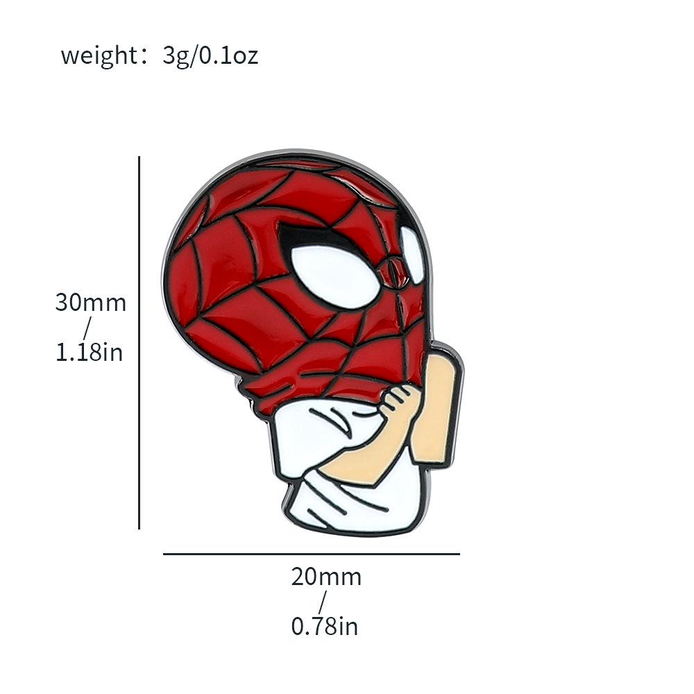 89 Spider-Man Alloy Brooch Marvel Superhero Spider-Man Metal Badge Backpack Jacket Personalized Decoration
