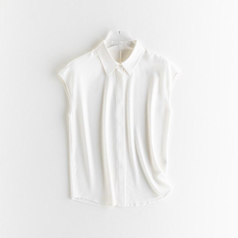 

Spring/Summer Women’s Cloud-Feel Commuting Shirt: Non-Iron, Cool-Touch, Slimming, Elegant Design Medium белый