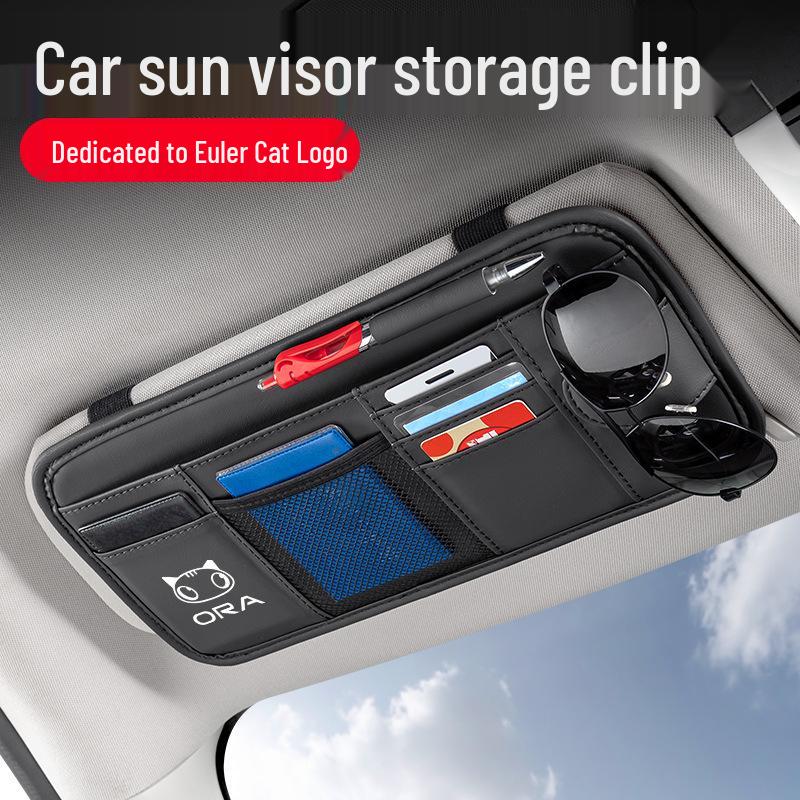 Compatible Storage Clip for Ora Lightning Cat, Ballet Cat, Black Cat, White Cat Cars: Sun Visor Glasses Holder & Decorative Bag.