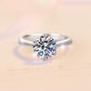 2CT Moissanite 925 Silver Ring Luxury for Women Engagement Wedding Simple Jewelry Birthday Gifts Fashion High Quality