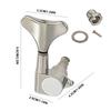 4Pcs Metal Bass Tuning Peg 2 Left&2 Right Guitar String Tuner Machine Head Knobs Tuning Keys for Acoustic Or Electric Guitar