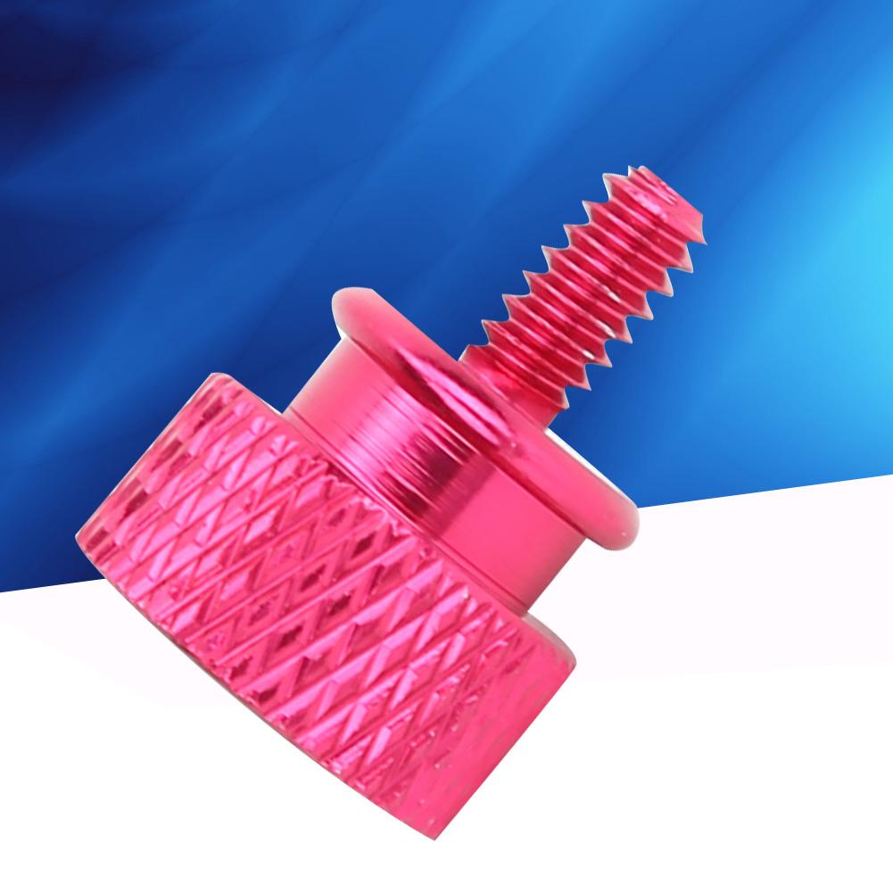 20PCs Set Hand Tighten Screws Aluminum Alloy Thumb Screws Anodic Oxidation Fasteners 6#-32 Teeth(Hot Pink )