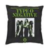 O Type Negative Square Pillow Case Home Decorative Heavy Metal Rock Band Logo Cushions Throw Pillow Sofa Doublesided Printing