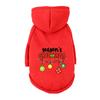Merry Christmas Pet Hoodie Santa Truck Tree Printed Soft Fleece Sweatshirt Winter Holiday Party Dress‑up Outfit For Teddy Bichon