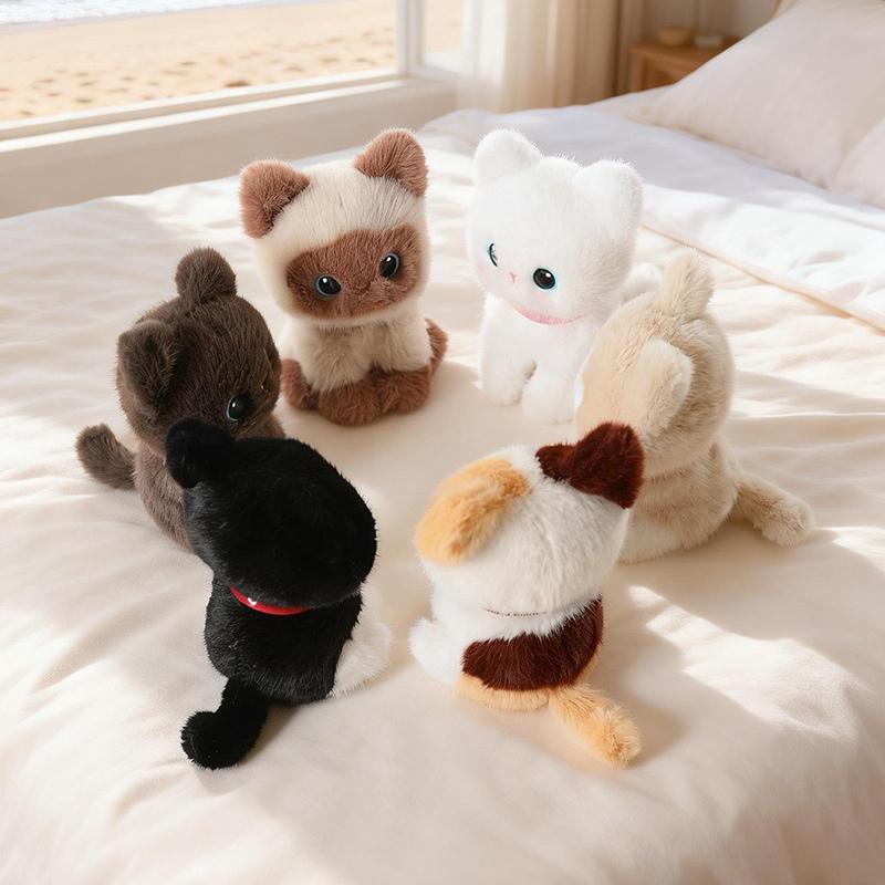 Niedliche Sitzende Kätzchen Plüschtiere Weiche Flauschige Cartoon Haustierkatze Puppe Schöne Büro Schreibtisch Dekoration Lustiges Geschenk An Familie Begleitung
