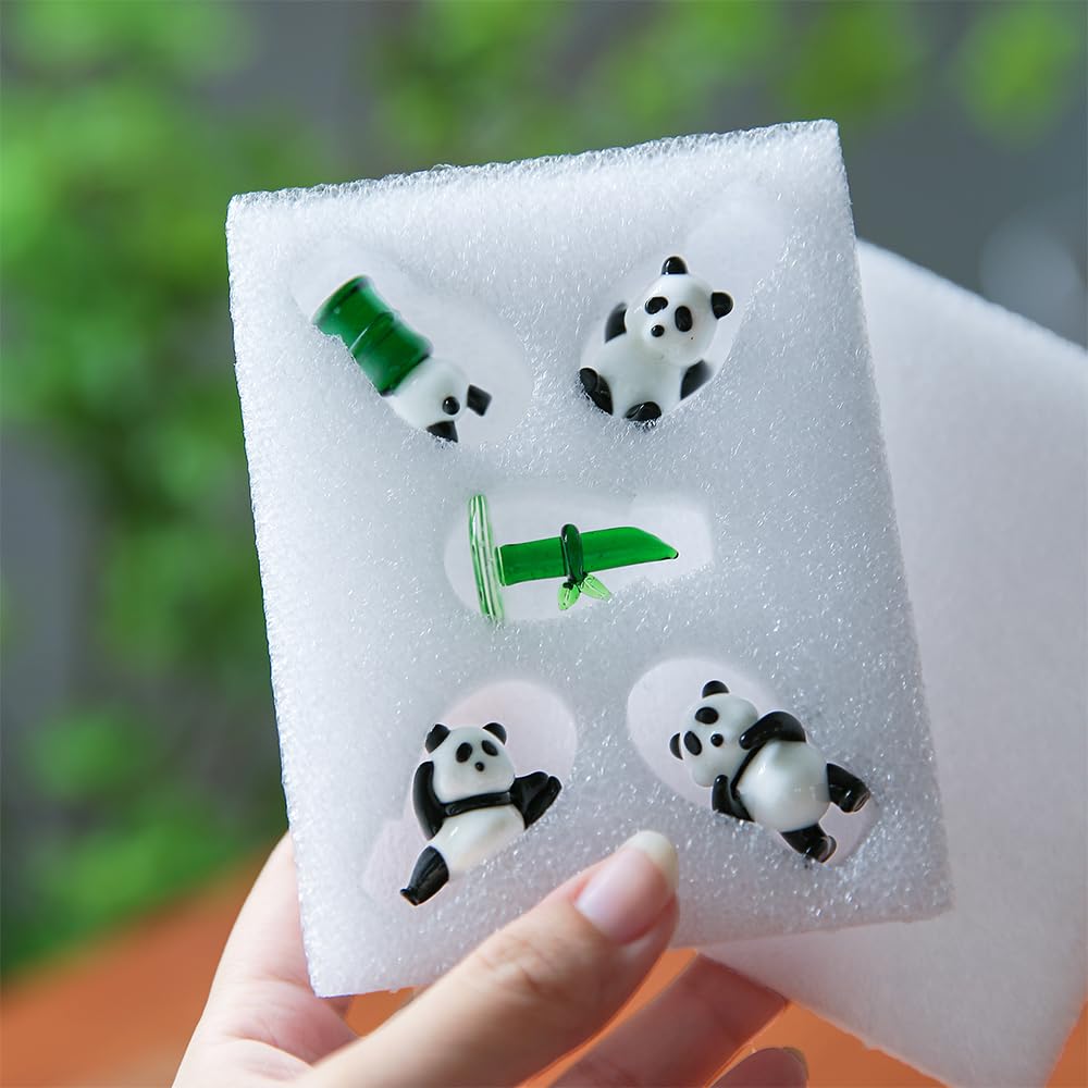 Mollytek Cute Handmade Glass Cactus Figurines, Mini Sunflower Blown Glass Ornaments, Cactus Glass Potted Plants for Car Decoration, Photo Props,