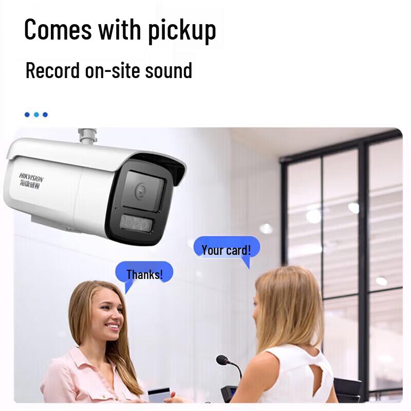 HIKVISION 8MP 6mm PoE Full-Color Bullet IP Camera CN plug (adapter included)