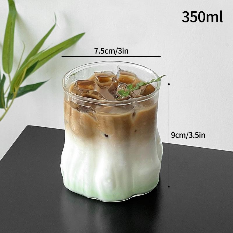 Transparent Cold Glass Cup Juice Milk Drinkware Cocktail Drinking Cup Transparent Water Bottle Coffee Mug Home Accessories