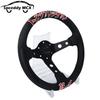 Embroidery Style VER 12.5inch 13inch 320mm Deep Dish Car Sports Drift JDM Steering Wheel Real Leather