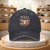 Casquette de Baseball Drapeau Texas Longhorn Réglable Vintage Unisexe pour Femmes et Hommes Légère Streetwear Sports d'Extérieur