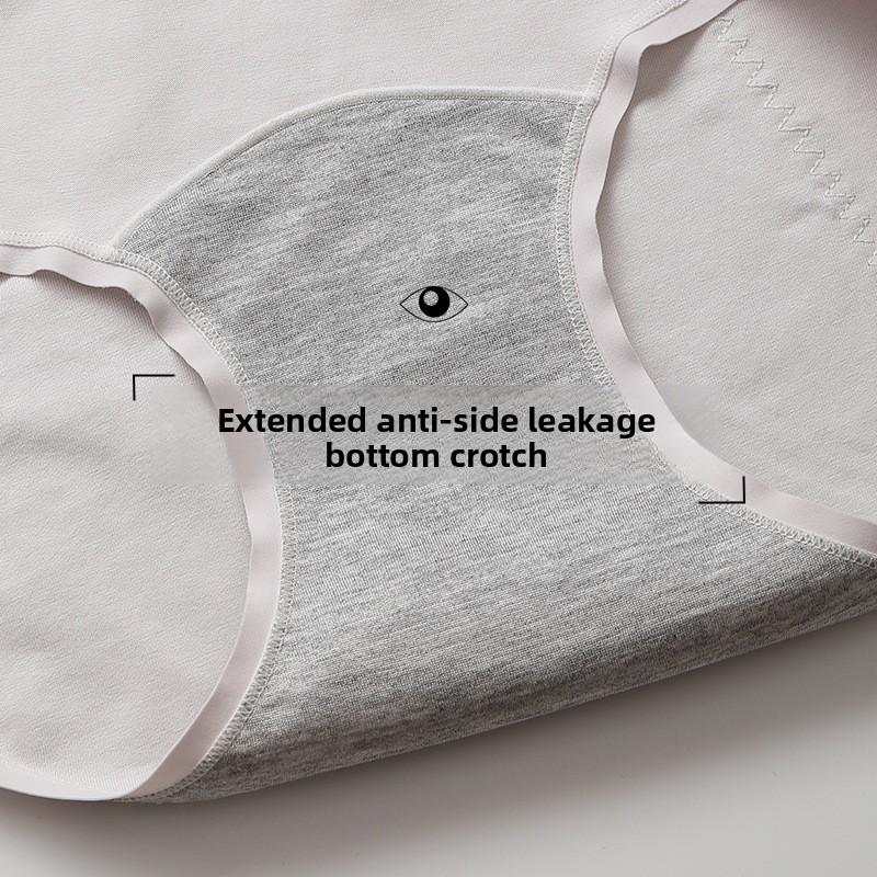 Women Spring and Autumn Pure Cotton Naked Sense Prevention Side Leakage Menstrual Physiological Briefs