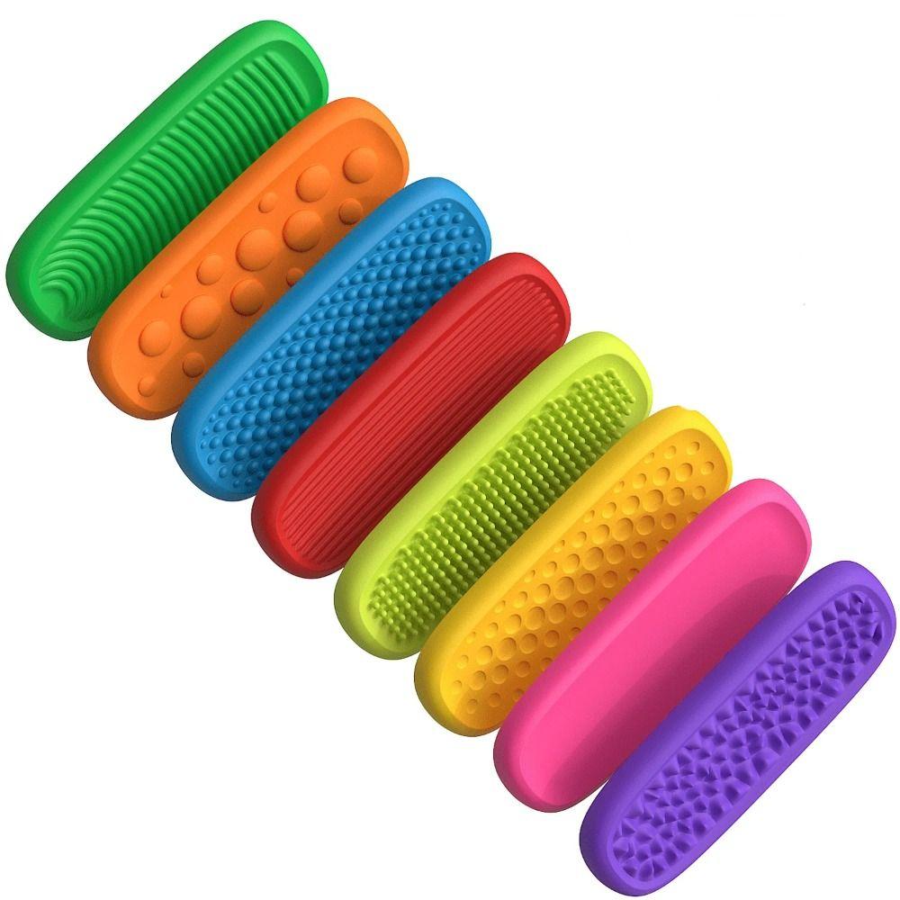 Fidgeting Toy Silicone Sensory Strip Suction Cup Textured Worry Stones  Adult Kids