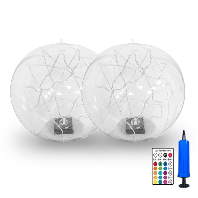 

Floating Pool Light Solar Powered, IP68 Waterproof Inflatable 16 Colors Floating Pool Ball Lamp for Garden Lawn Party Decor 2PCS