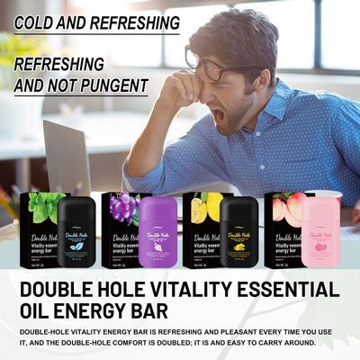 Vitality Mint Energy Bar 2g Erfrischend und erfrischend bei Müdigkeit und Schläfrigkeit beim Fahren Vitality Nasal Saugnapf mit Doppelloch Erfrischungsriegel