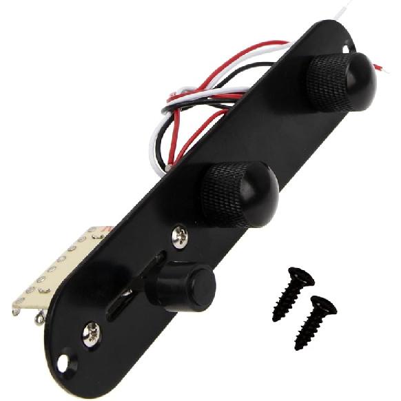 1 шт. Черно-хромированная 3-позиционная переключающая панель с предустановкой, совместимая с деталями электрогитары типа Telecaster, Замена