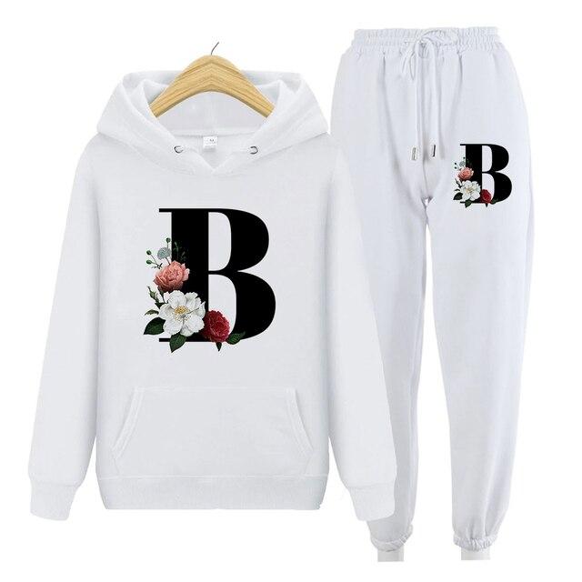 Women Sweatshirt Long Sleeve Hoodies Harajuku Hoodie Vintage Letters Print Sweatshirts Two Piece Sets Hoodies