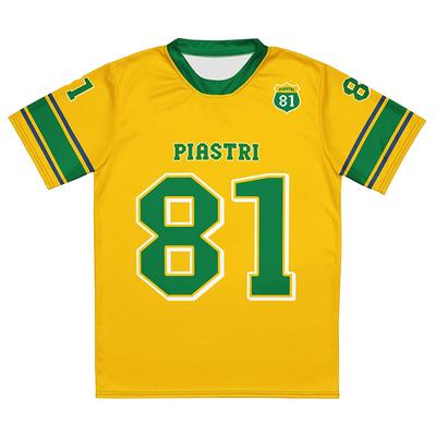 Oscar Nummer 81 PIASTRI Trikot Oberteile Unisex Streetwear Locker Freizeit Hip Hop T-Shirt Kurzarm Kleidung Hemden