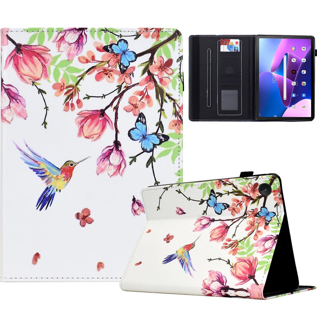 For Lenovo Tab M10 (Gen 3) Case Pattern Printing Card Holder Leather Tablet Stand Cover