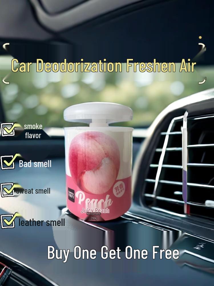Car Air Freshener - Peach, Pineapple, Grape Scent, Long-Lasting Odor Eliminator for Toilets