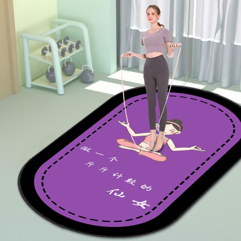 Dicke Cartoon-Yogamatte: Schallisolierung, Stoßdämpfung, Griffigkeit für Fitness & Übungen