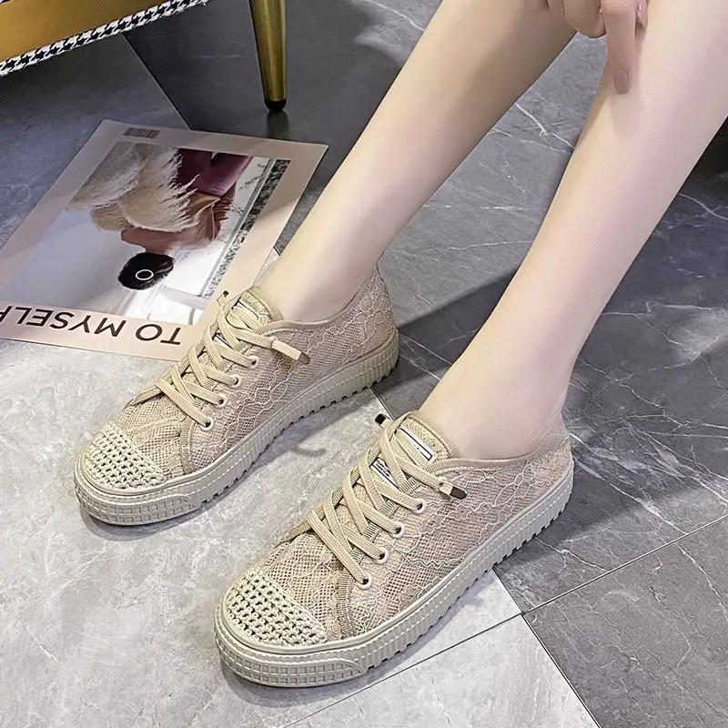 Fashion Korean Fashion Flat Mesh Breathable Shoes for Women High Quality Deals 2025 Cheap Daily Routine 39 Stylish Trends Woman Footwear
