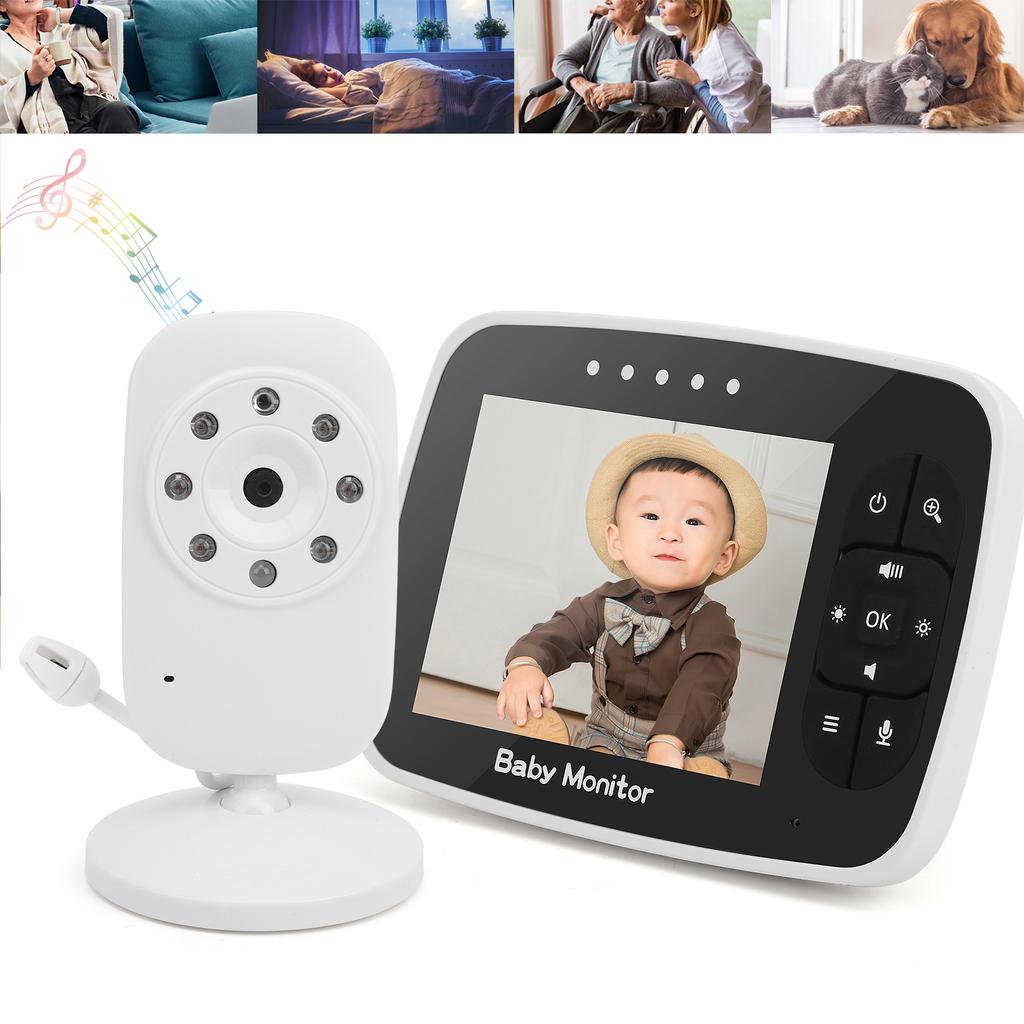 3.5 Inch Wireless Digital Video Baby Monitor Temperature Monitoring Security Camera