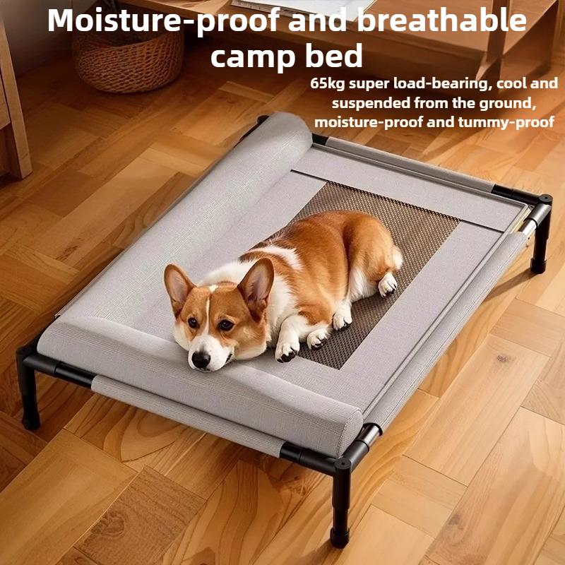 Summer Breathable Dog Marching Bed All Seasons Removable Washable Dog Beds Sleeping Medium Large Pet Kennel Cats Assembled