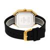 Square retro men's electronic watch, silicone tape, multi-function step counting, chronograph on the hour, sports watch