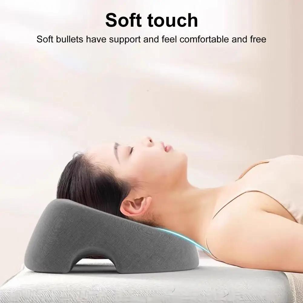 1pc Soft O-Shaped Facial Massage Pillow Polyurethane Filling Removable Washable Cover Neck Shoulder Back Relief for Home Salon