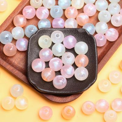 500g kulaté korálky Šperky Doplňky Fine Shimmer Mergirl Macaron Barva DIY Korálkový Materiál Náhrdelník Náramek 14/16mm