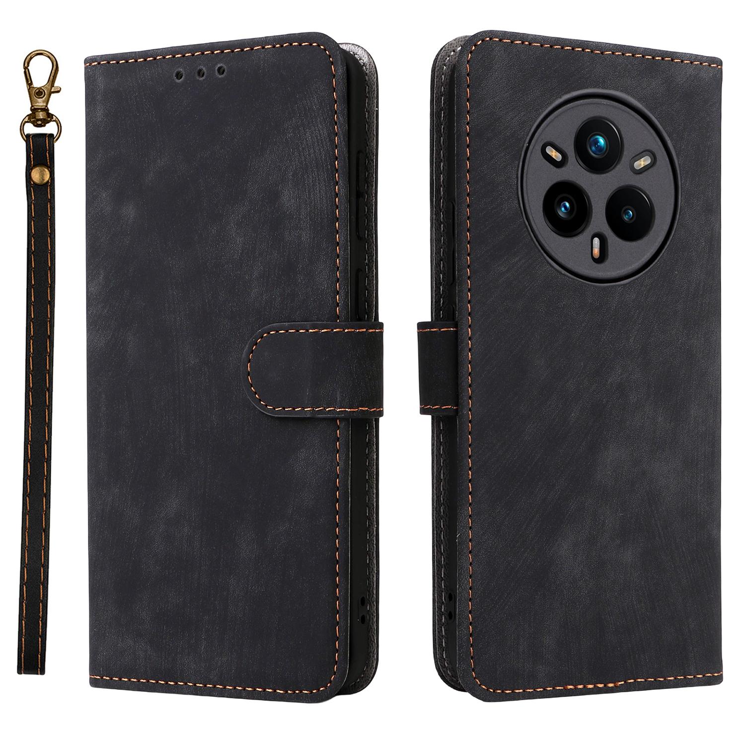 

Для Realme 14 Pro+ 5G Чохол-гаманець з RFID-блокуванням, PU шкіряна обкладинка, підставка для перегляду Black