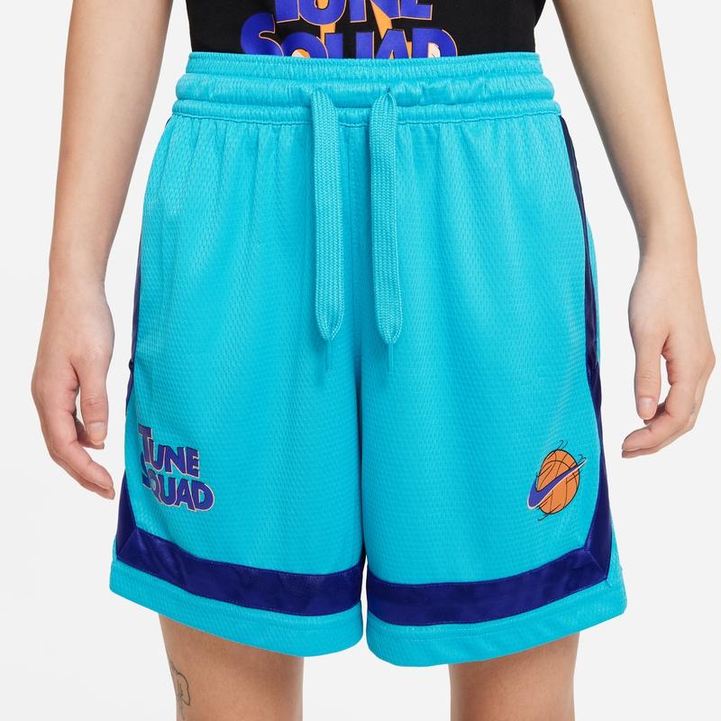 Nike Fly X Space Jam Loose-Fit Letter Print Basketball Shorts Women Bottoms Light-Fury-Blue DJ3903-434