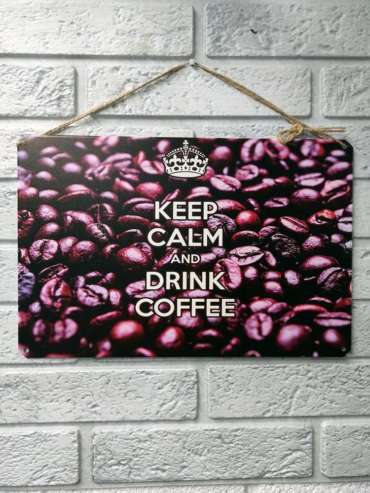Coffee Lovers Metal Wall Art, Vintage Kitchen Cafe Poster Decor