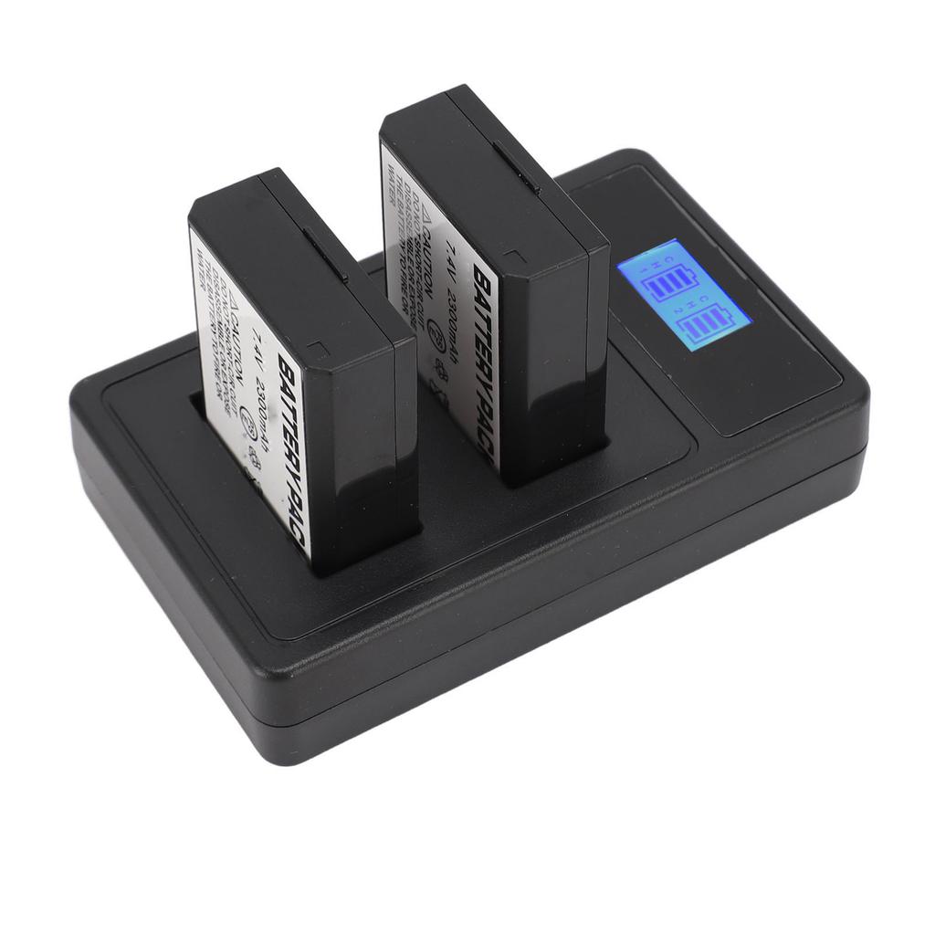 Camera Battery 2300mAh with Charger Portable for KISSX50 X70 T5 T3 T100 4000D 3000D 2000D 1500D