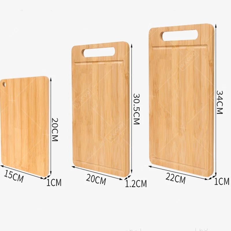 WXCOO Kitchen Wooden Chopping Boards Double-sided Serving Board for Meat Fruit and Vegetable Cutter Solid Wooden Cutting Board
