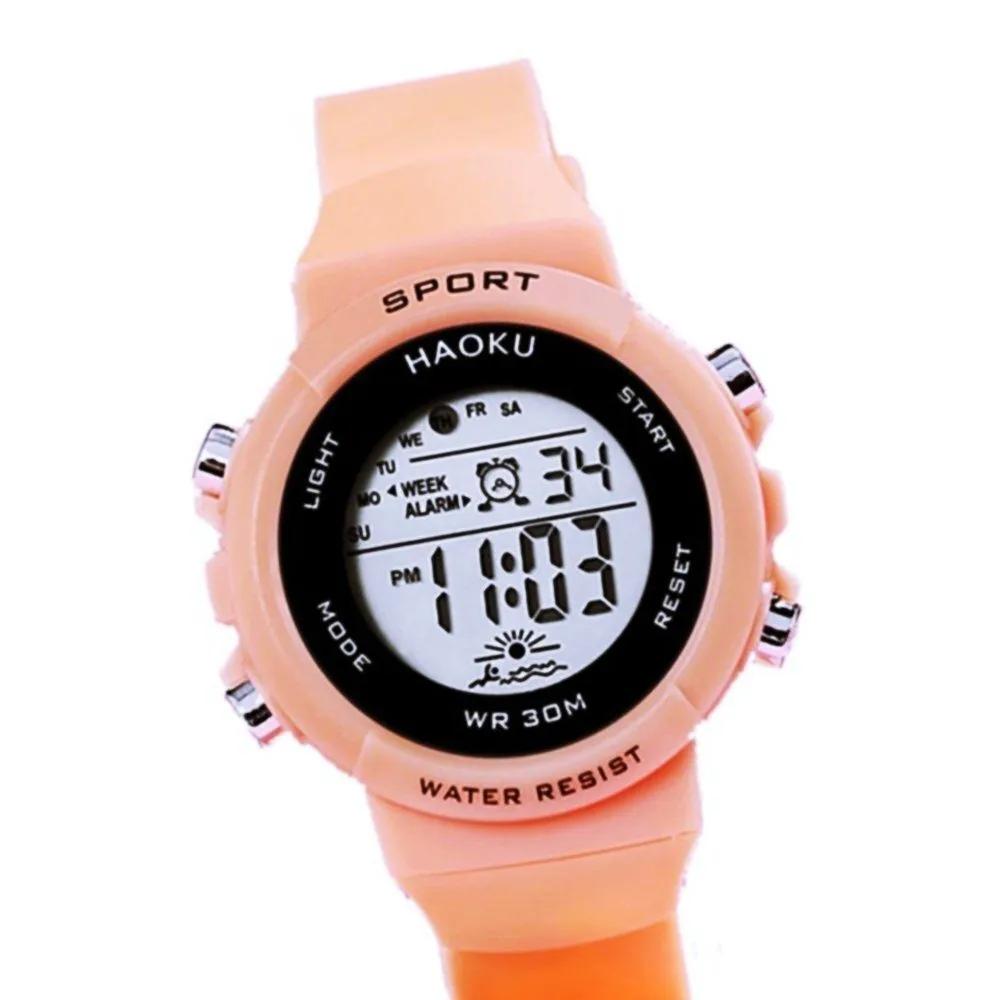Fashion Alarm Stopwatch Office Women Color Government Couple Light Wristwatch Black White