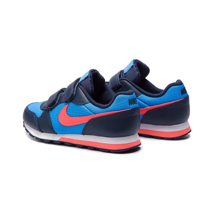 New Nike MD Runner 2 Low-Top Running Shoes Blue Red Children Aged 3-7 Years Old 807317-412