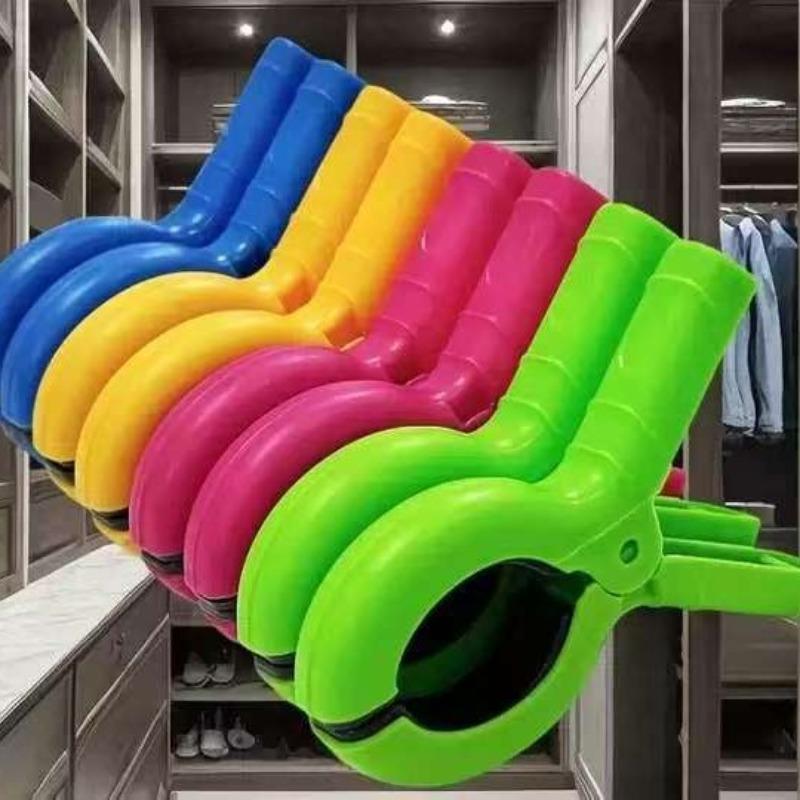 Strandtuchklammern, Kunststoff-Wäscheklammer, Winddichte Strandtuchklammer, Aufhängeklammer 8pcs/set bunt