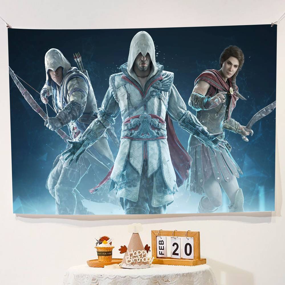 A-Assassin s Creedes Large Banner Planets Backdrop Birthday Party Decorations Tapestry Room Decor