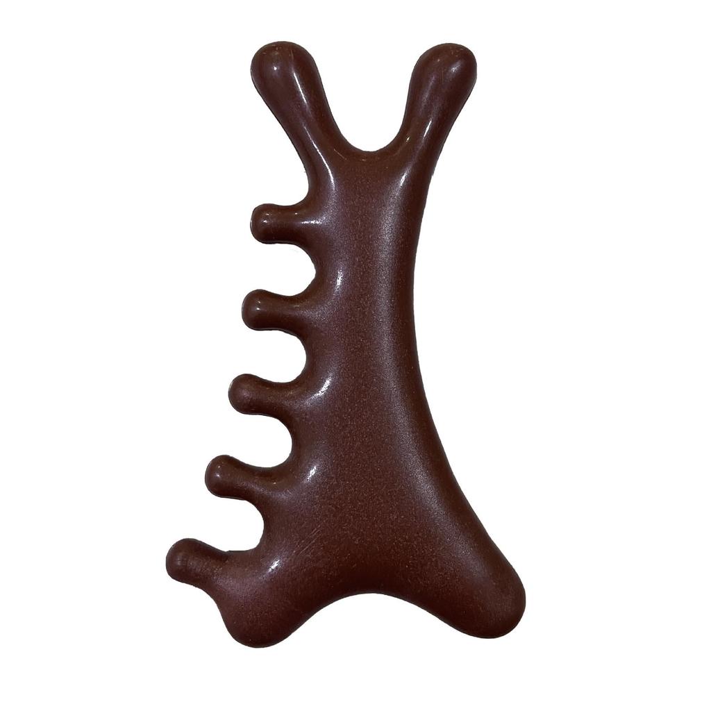 Sandalwood 4-in-1 Scalp Massager: Gua Sha, Meridian Dredging, Follicle Care Comb