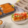 Food Grade Silicone Bread Mould 6 Cavity Bake Tray Practical Hot Dog Bread Mold  Home Baking