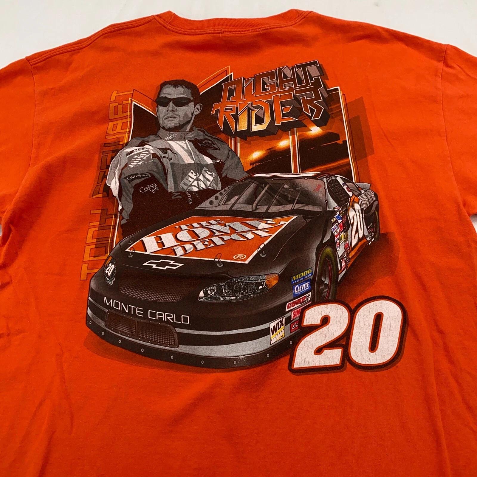 vintage TONY STEWART NIGHT RIDER NASCAR RACING T-Shirt MEDIUM home depot M