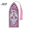Book Page Marker Stained Glass Art Acrylic Bookmark, Halloween Dark Aesthetic Mark, Transparent Lightweight with Tassel, Gifts for Readers &